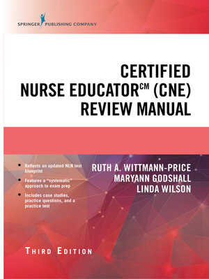 cover image of Certified Nurse Educator (CNE) Review Manual